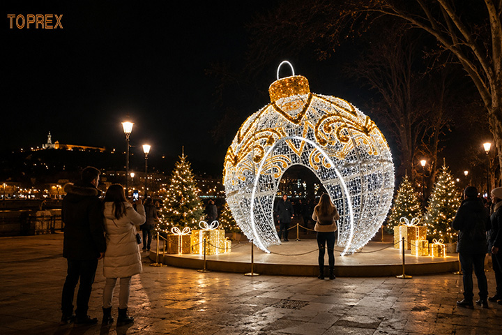 New Launch: Oversized Walk-Through Christmas Bauble Motif Light